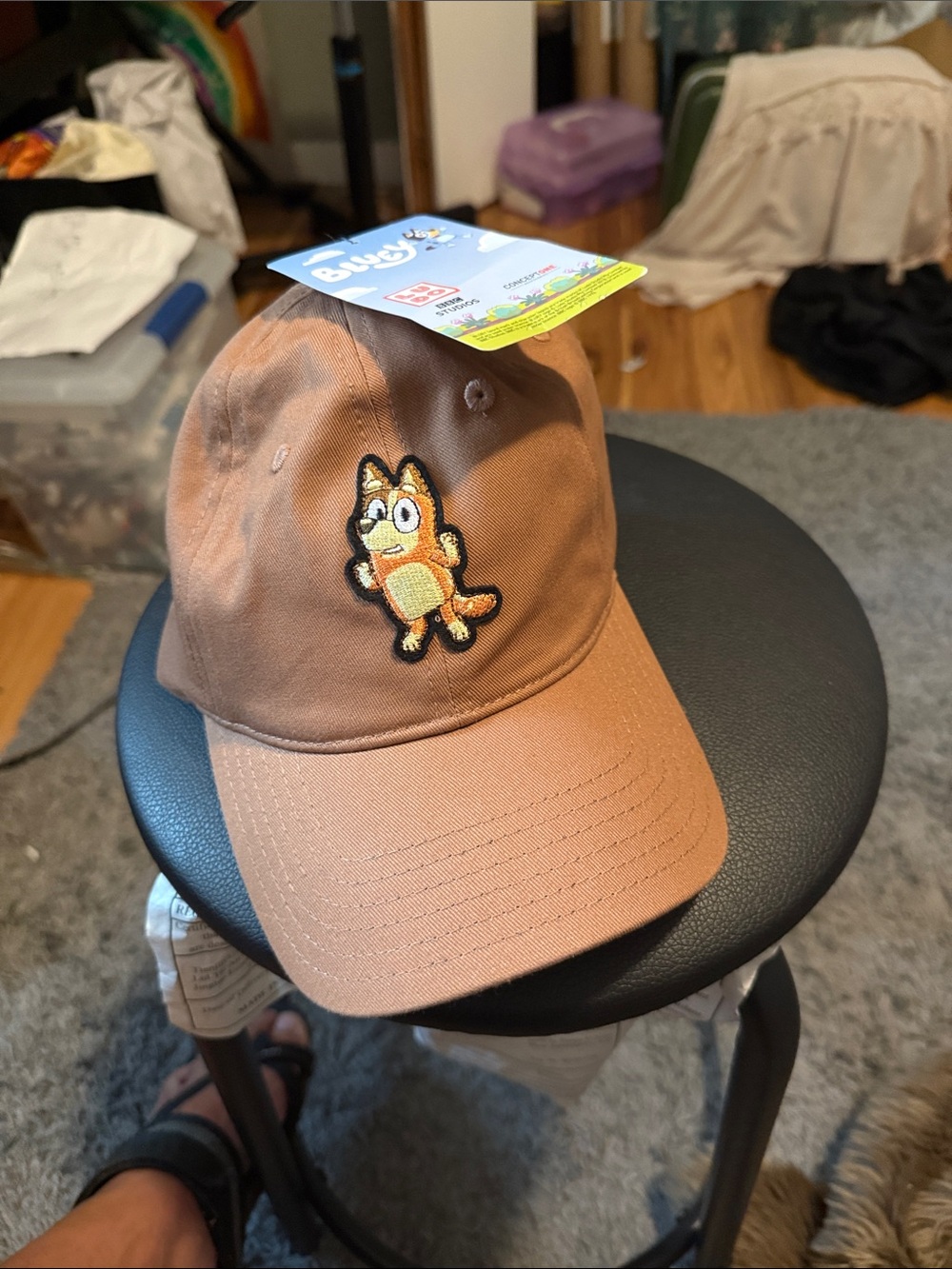 Kids Tan Cartoon Patch Baseball Cap - Unbranded